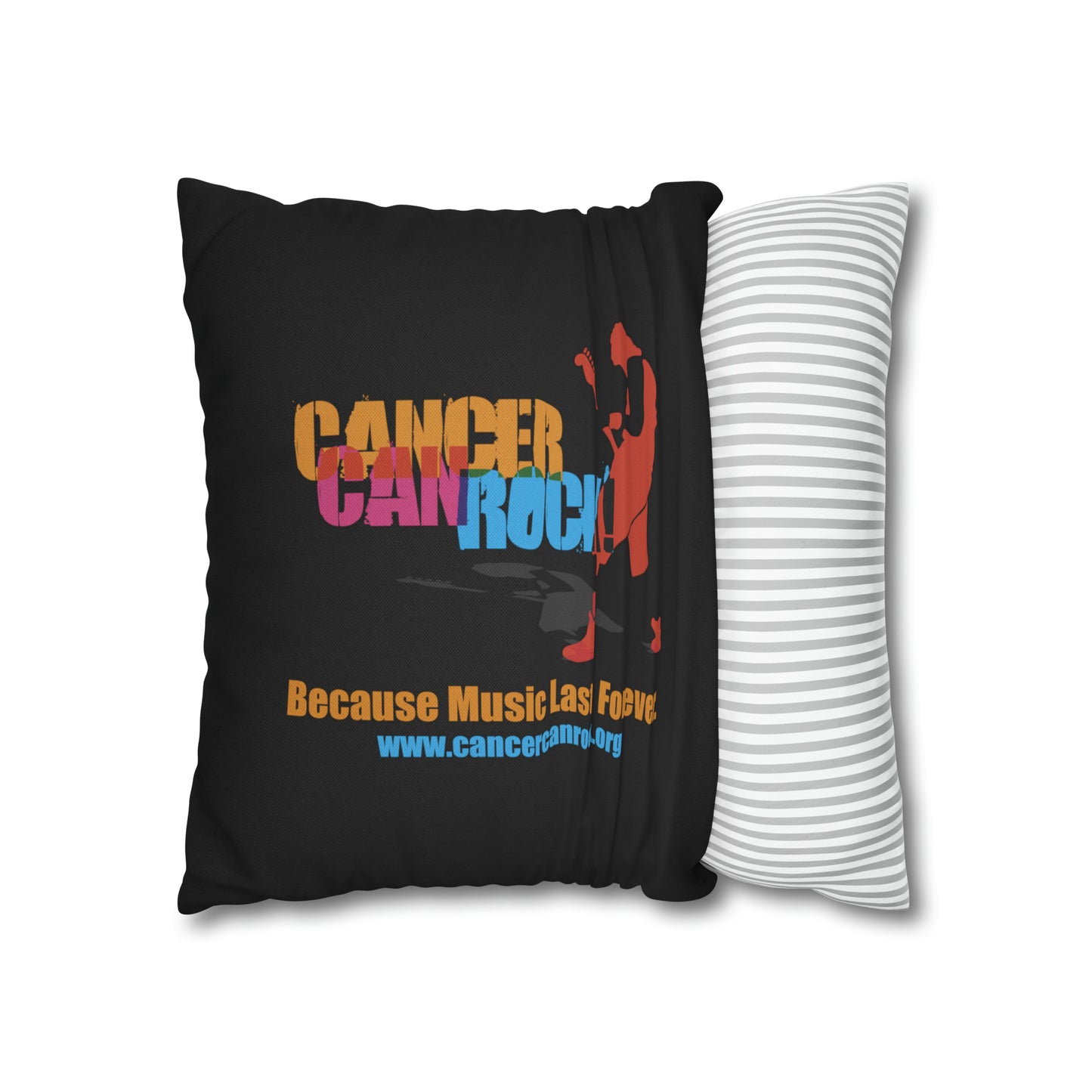 Spun Polyester Square Pillow Case - CCR Logo