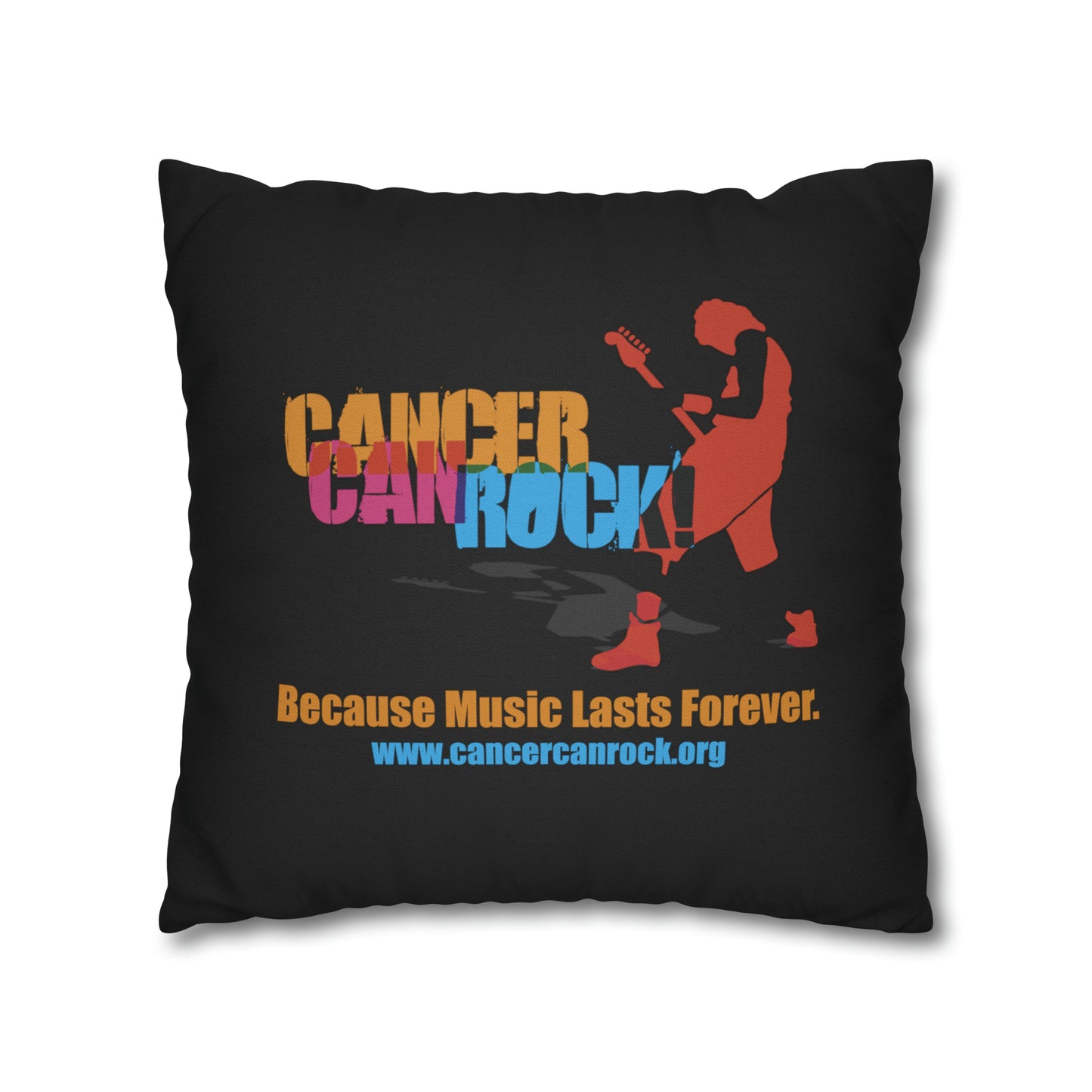 Spun Polyester Square Pillow Case - CCR Logo
