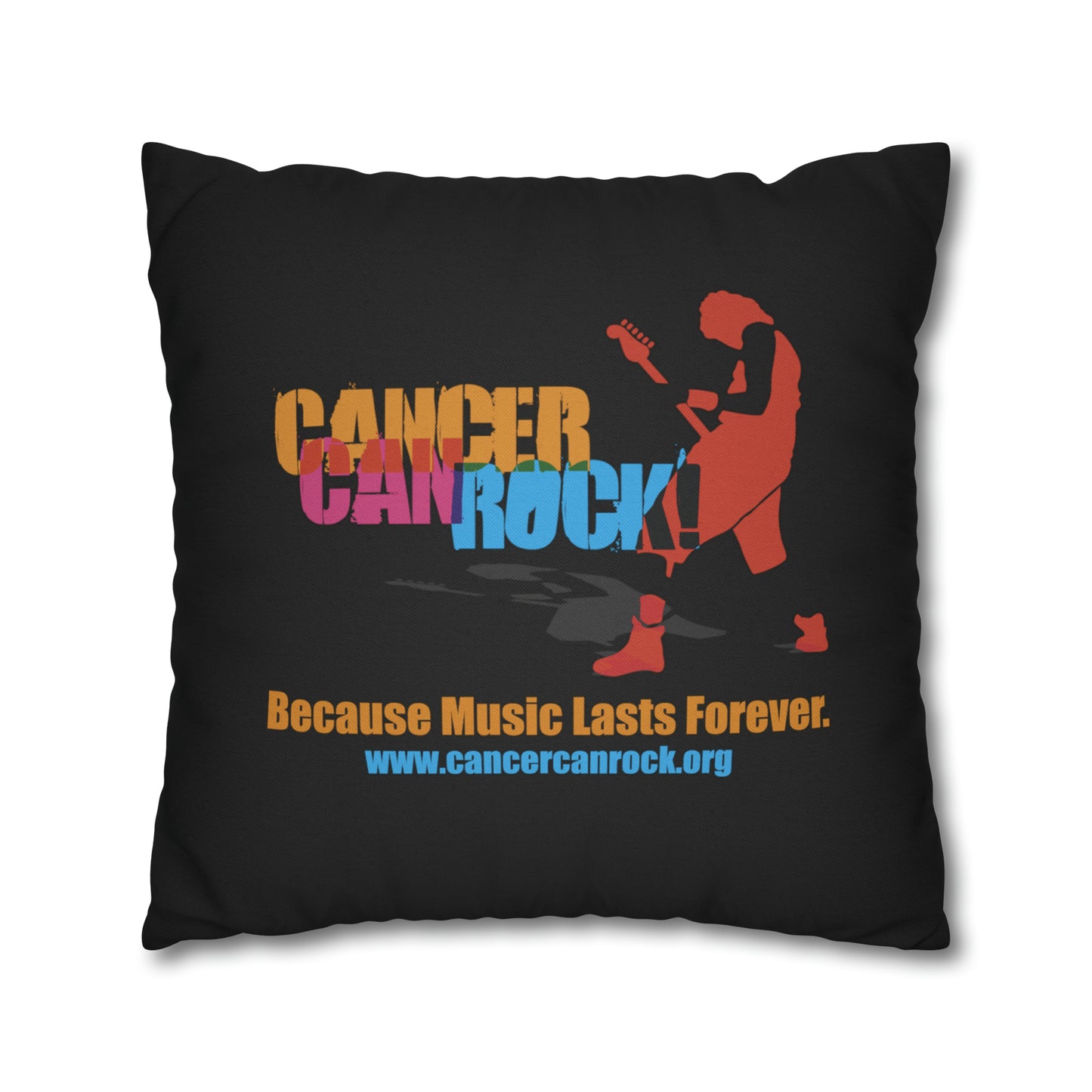 Spun Polyester Square Pillow Case - CCR Logo