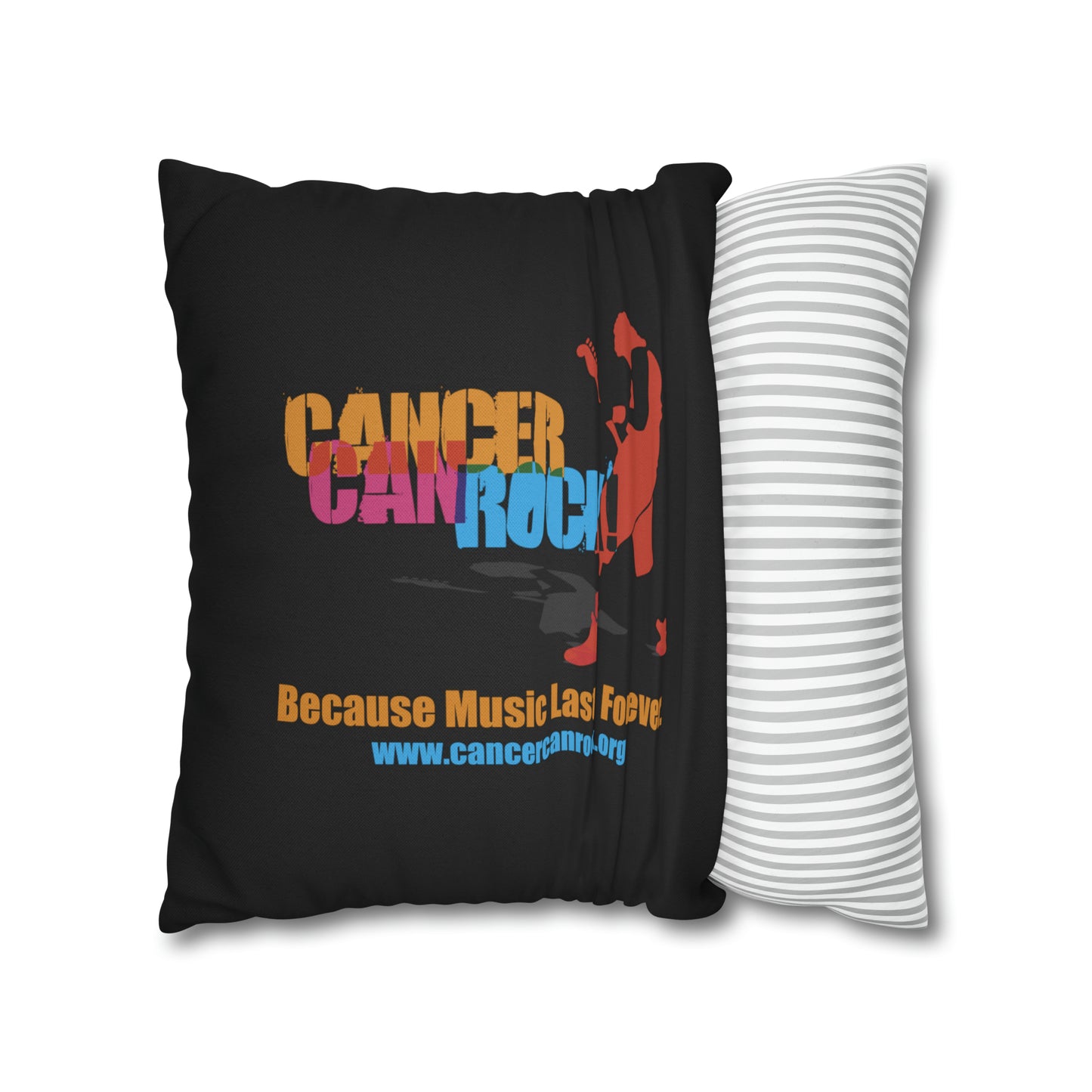 Spun Polyester Square Pillow Case - CCR Logo