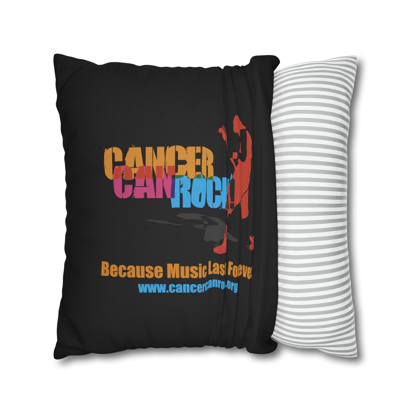 Spun Polyester Square Pillow Case - CCR Logo
