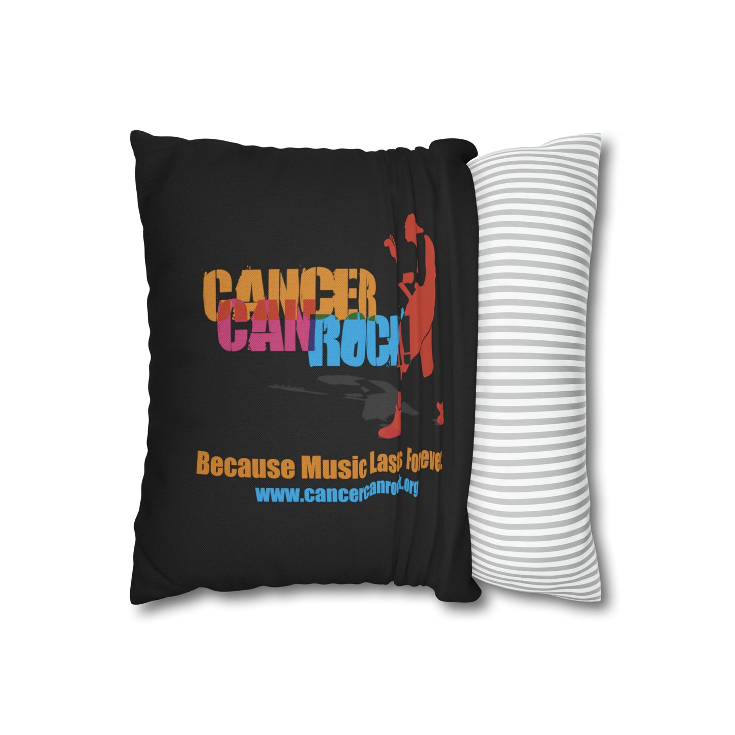 Spun Polyester Square Pillow Case - CCR Logo