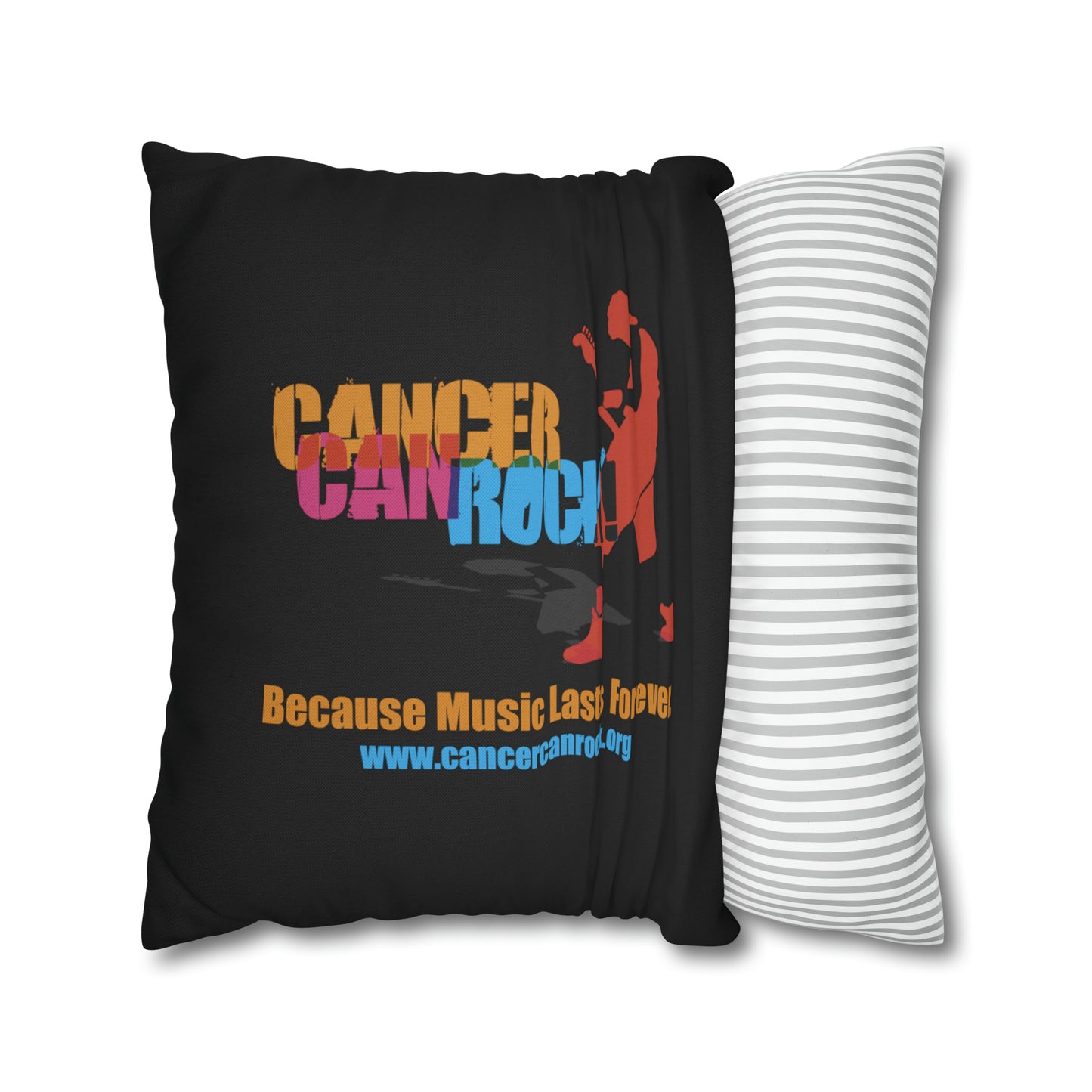 Spun Polyester Square Pillow Case - CCR Logo