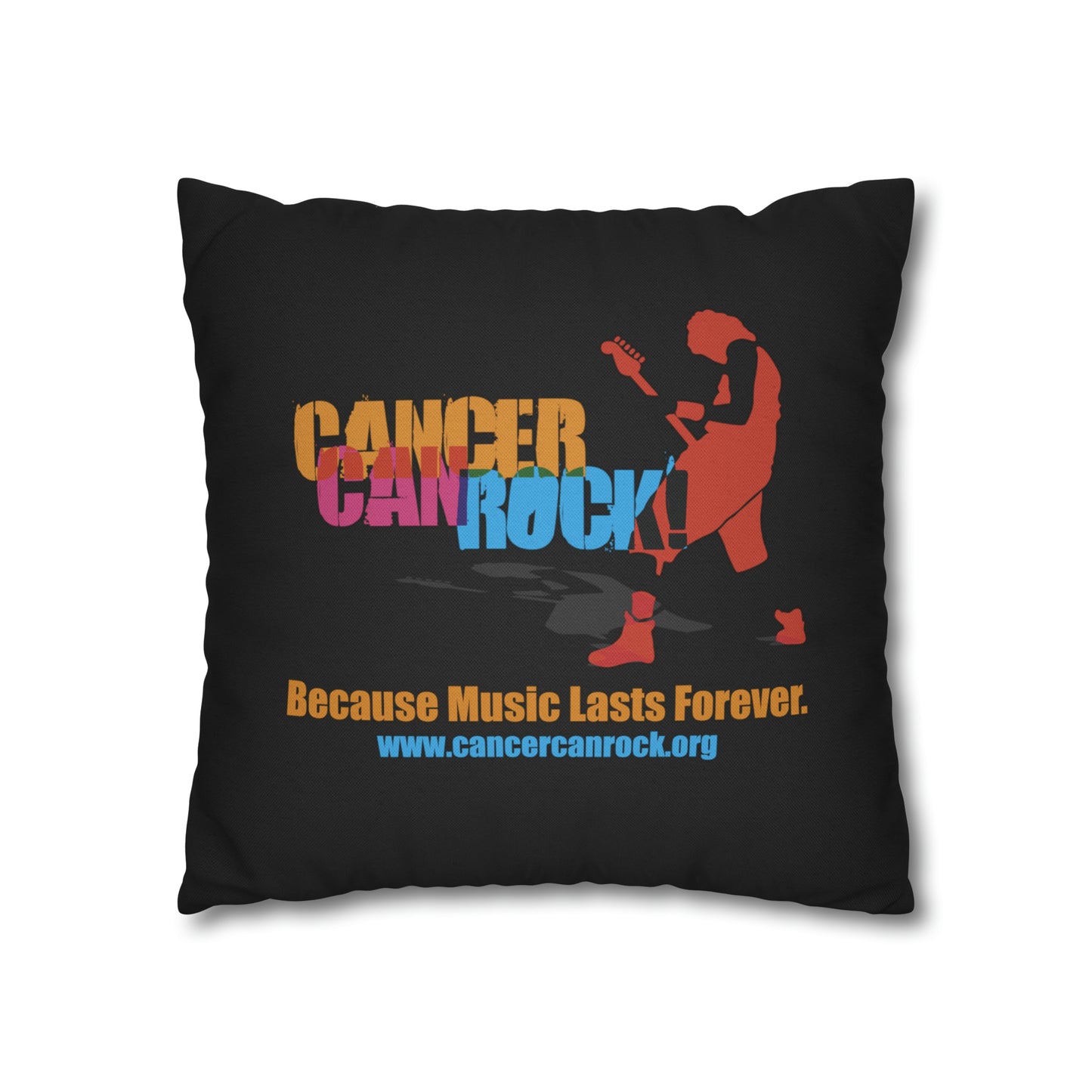 Spun Polyester Square Pillow Case - CCR Logo