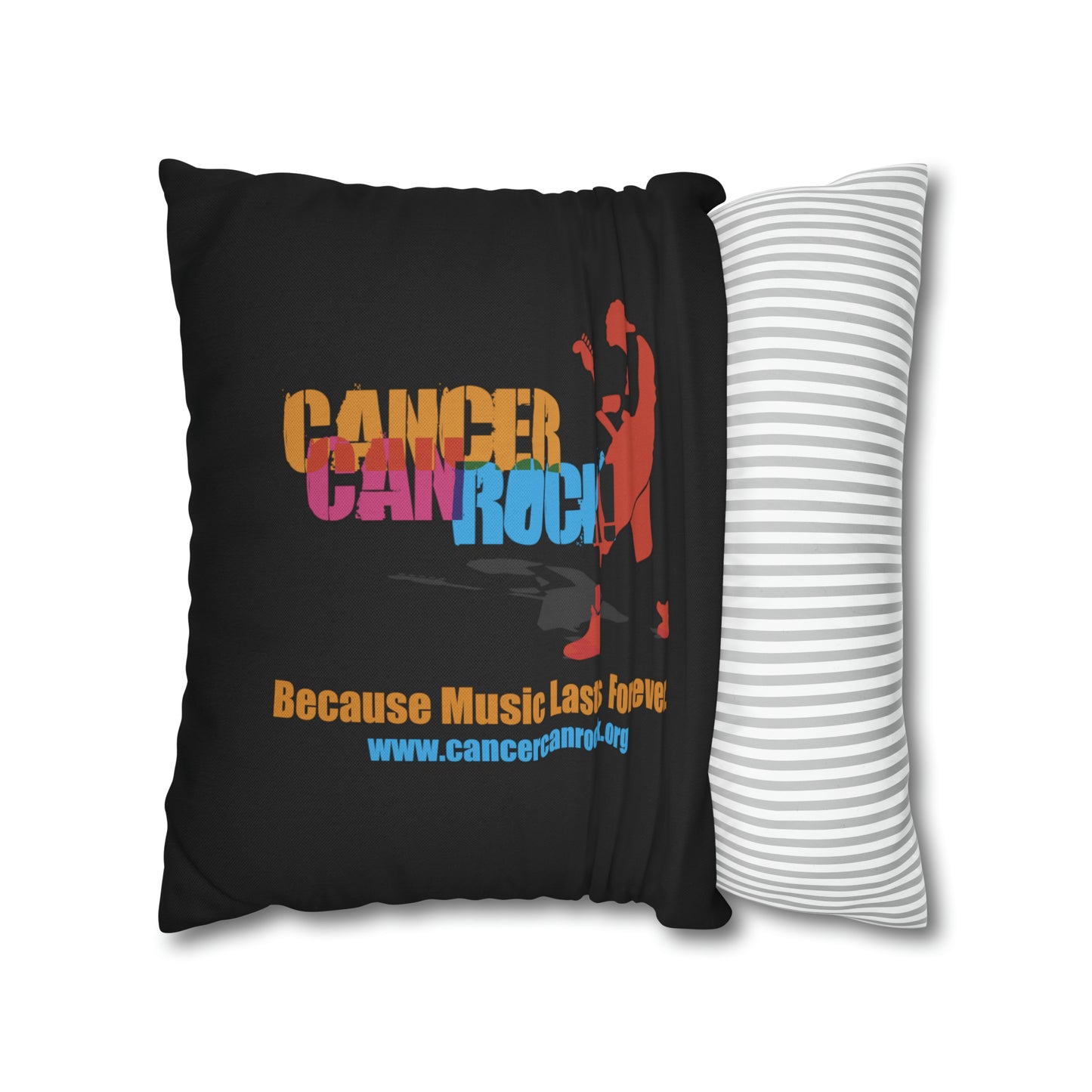 Spun Polyester Square Pillow Case - CCR Logo
