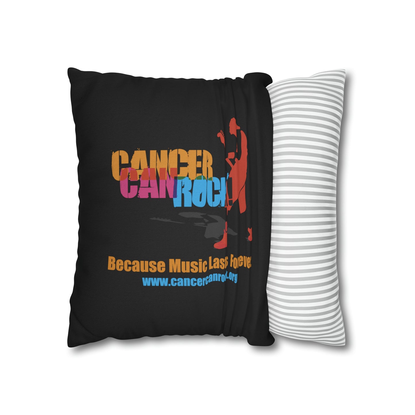 Spun Polyester Square Pillow Case - CCR Logo