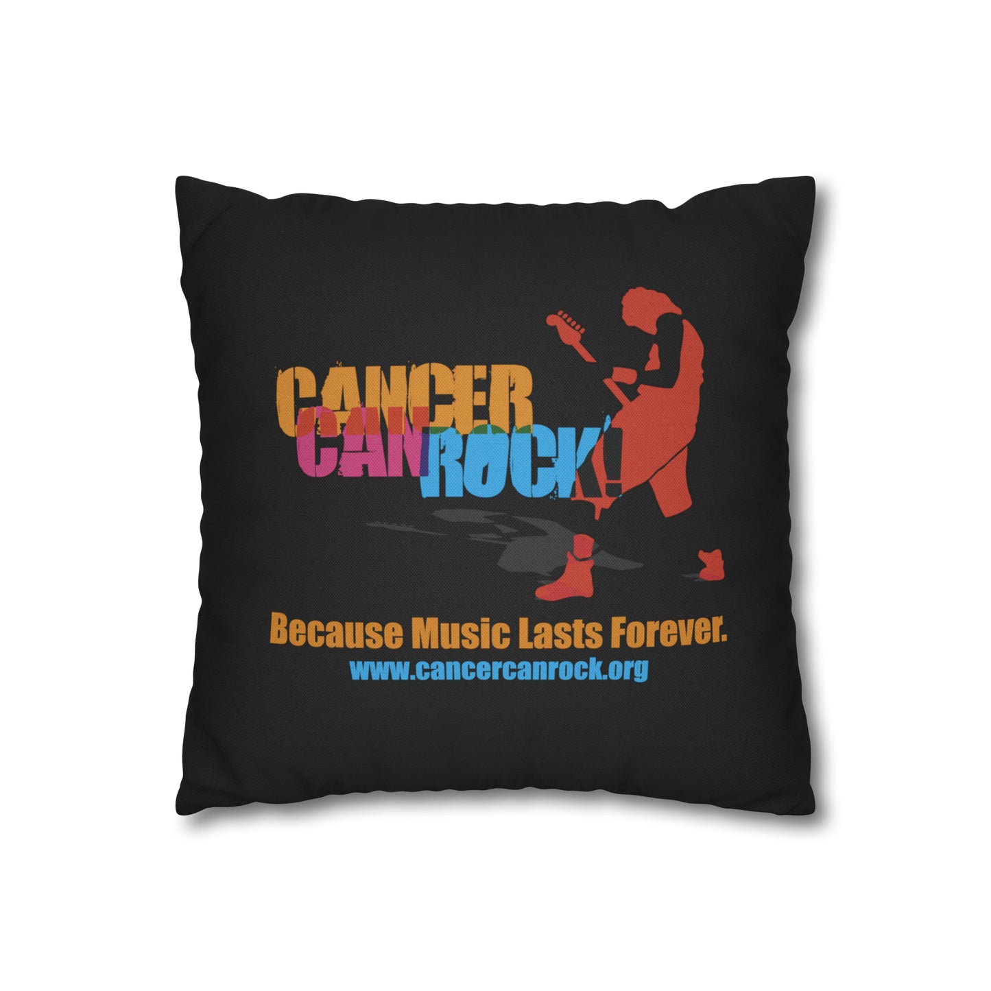 Spun Polyester Square Pillow Case - CCR Logo