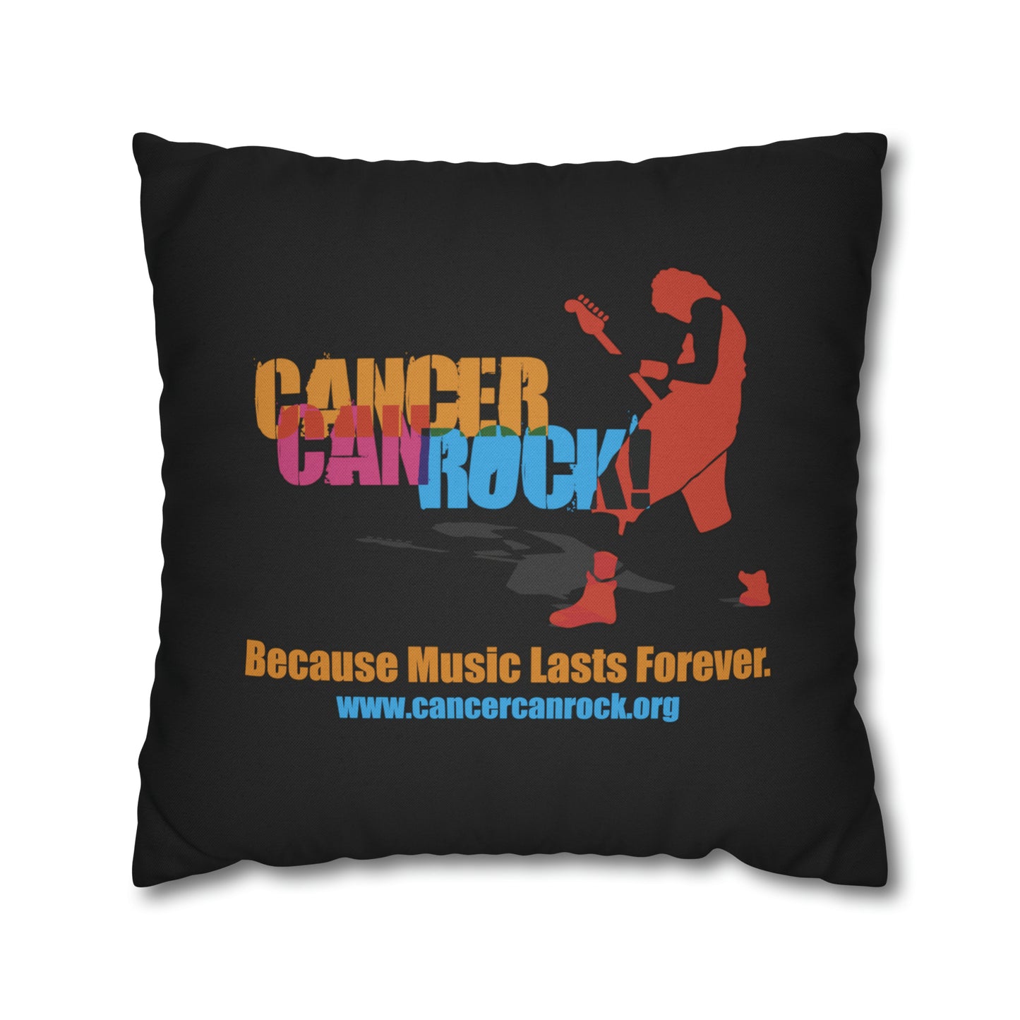 Spun Polyester Square Pillow Case - CCR Logo